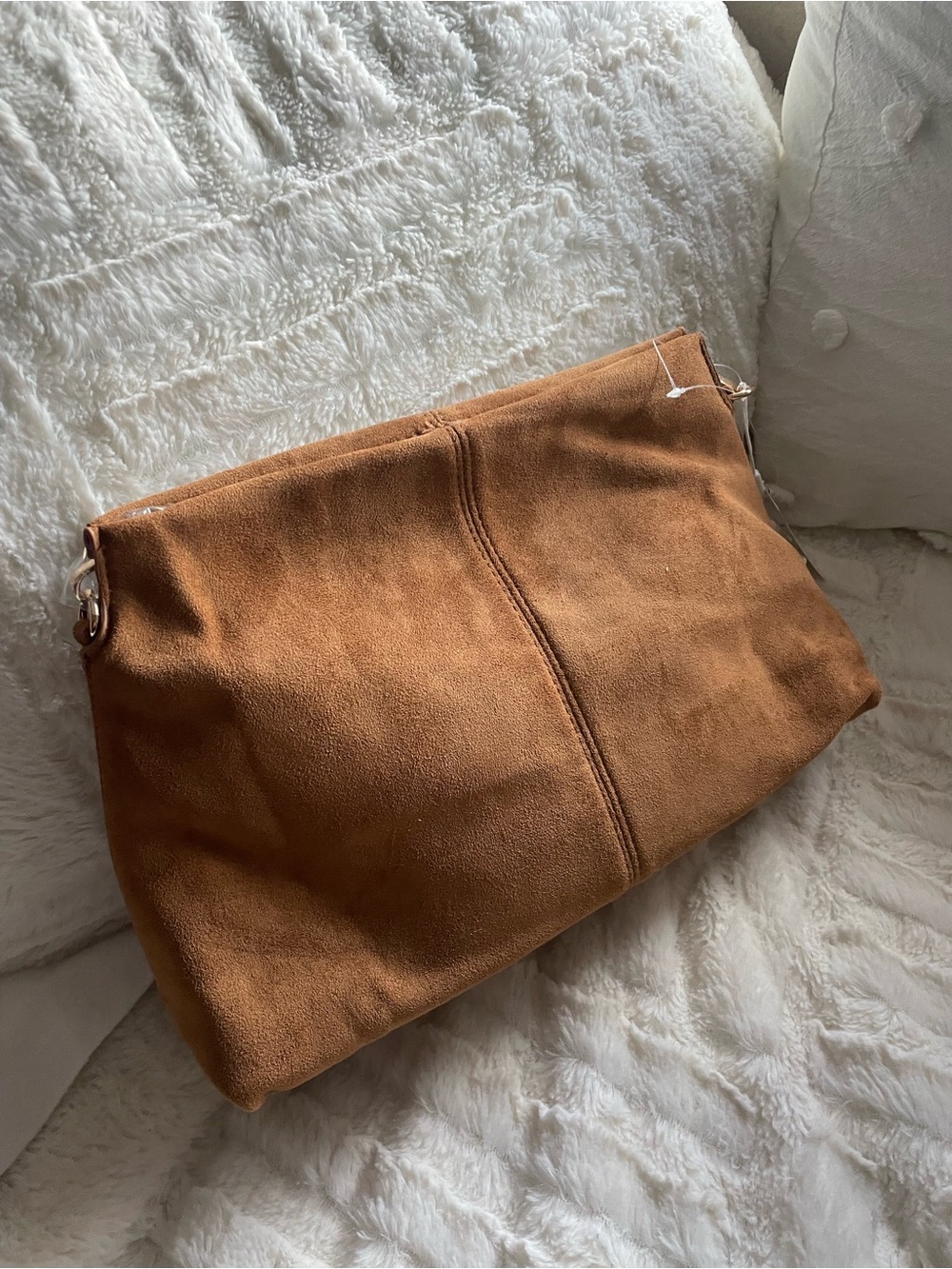 Urban Expressions Suede Shoulder Bag - Brown